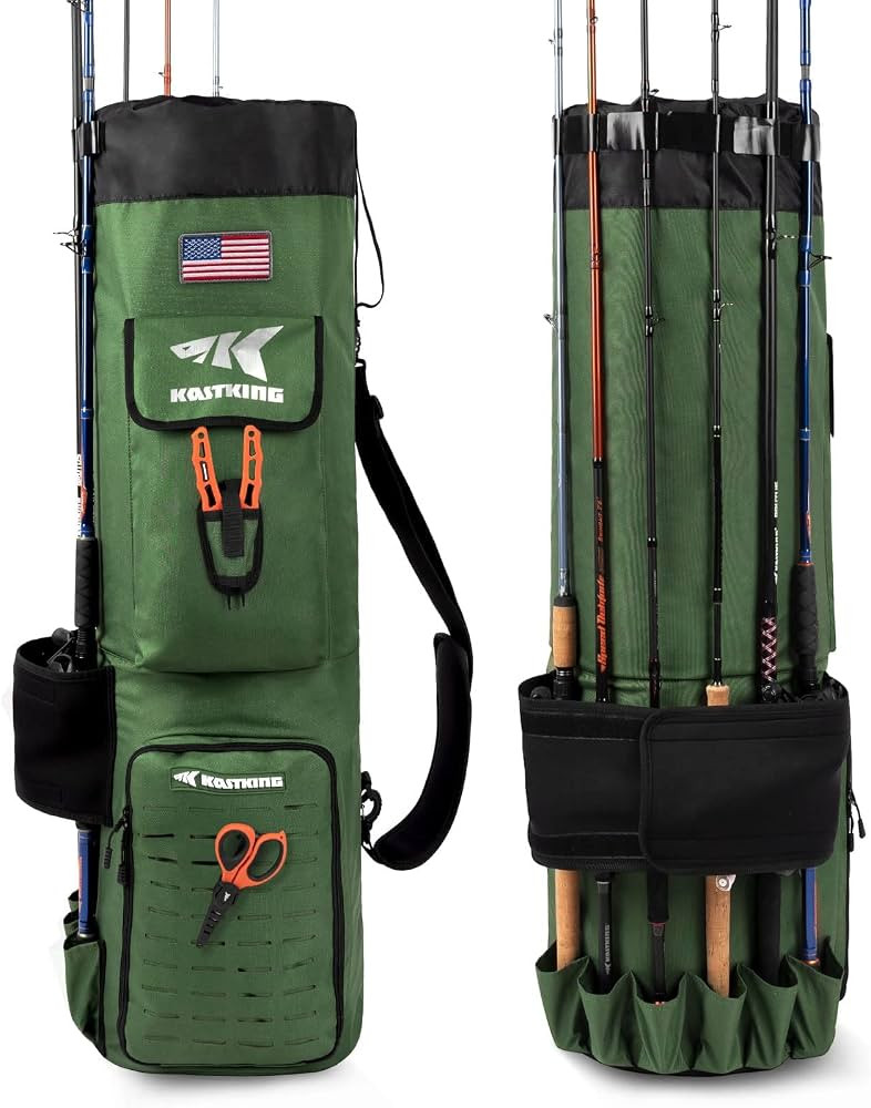 KastKing Large 81L Storage Fishing Bag Holds 6 Rods & Reels, Foldable Water-resistant Case With R... | Amazon (US)