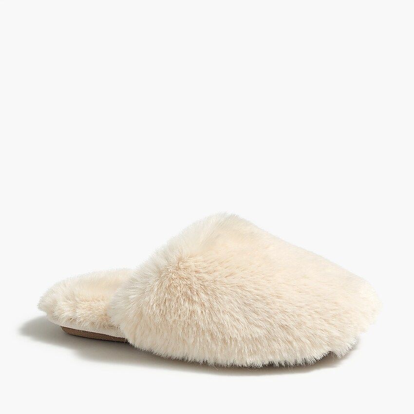 Fuzzy Scuff Slippers | J.Crew Factory