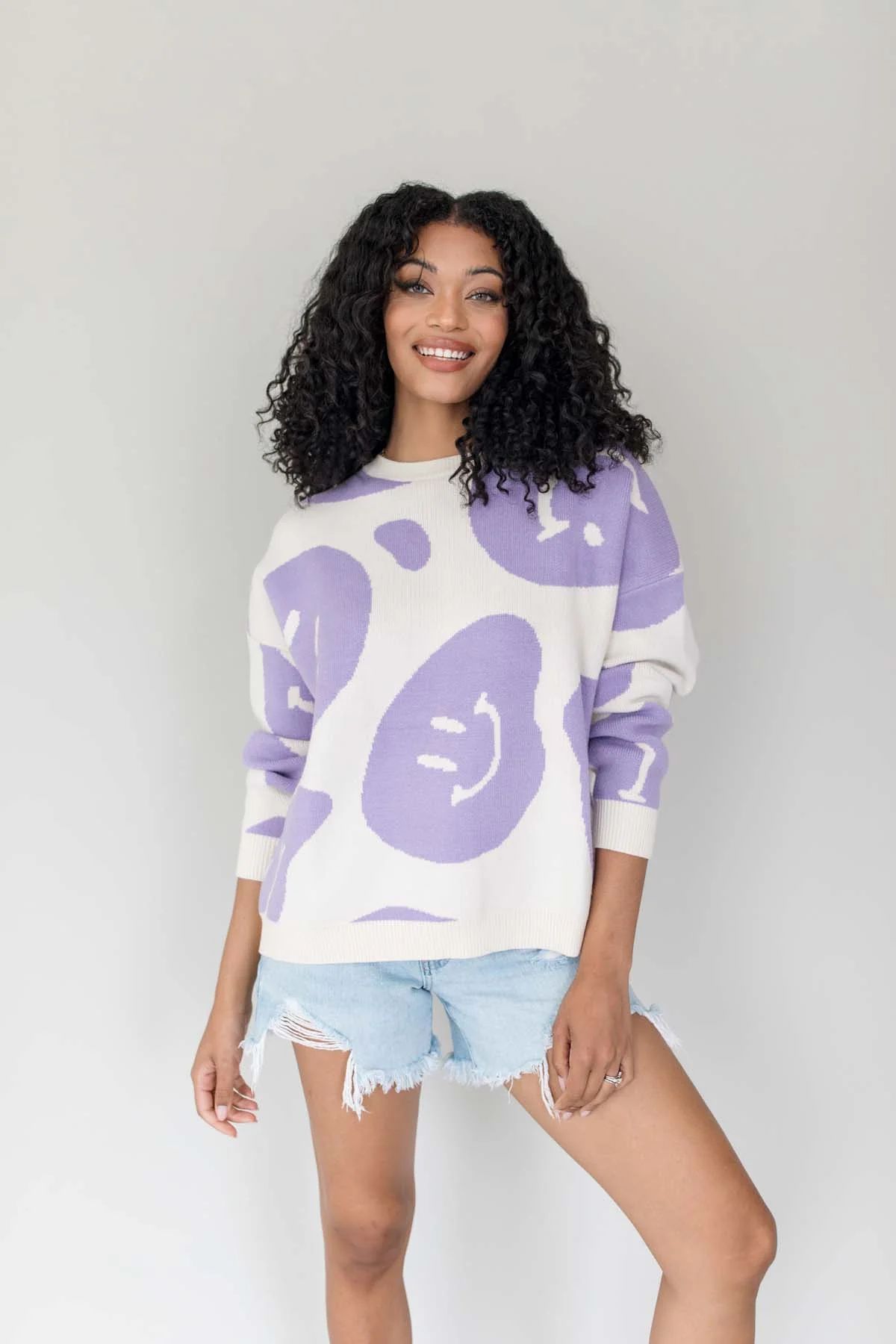 All Smiles Lilac Sweater | The Post