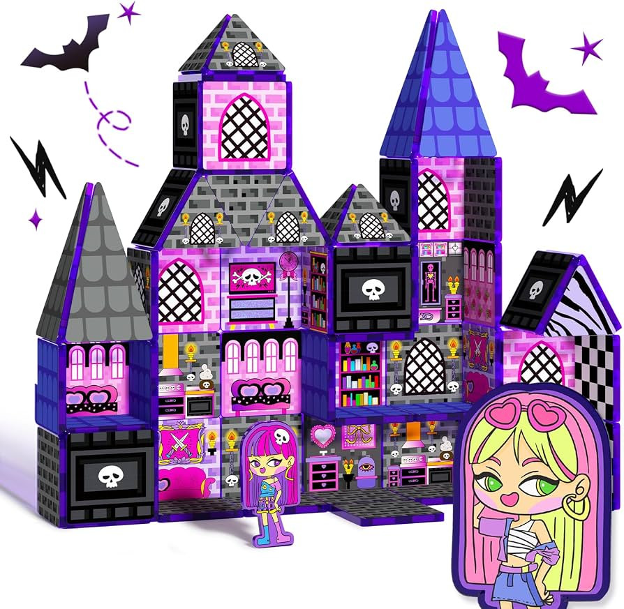 GobiDex Magnetic Tiles Haunted Castle Doll House for Boys Girls 3+ | Amazon (US)
