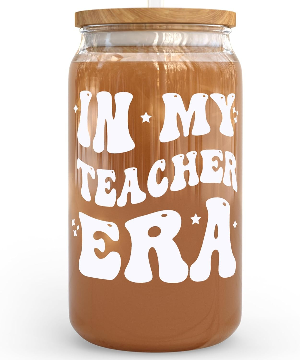 KLUBI Teacher Gifts For Women - In My Teacher Era Cup with Lids and Straws 16 Ounce Coffee Tumble... | Amazon (US)