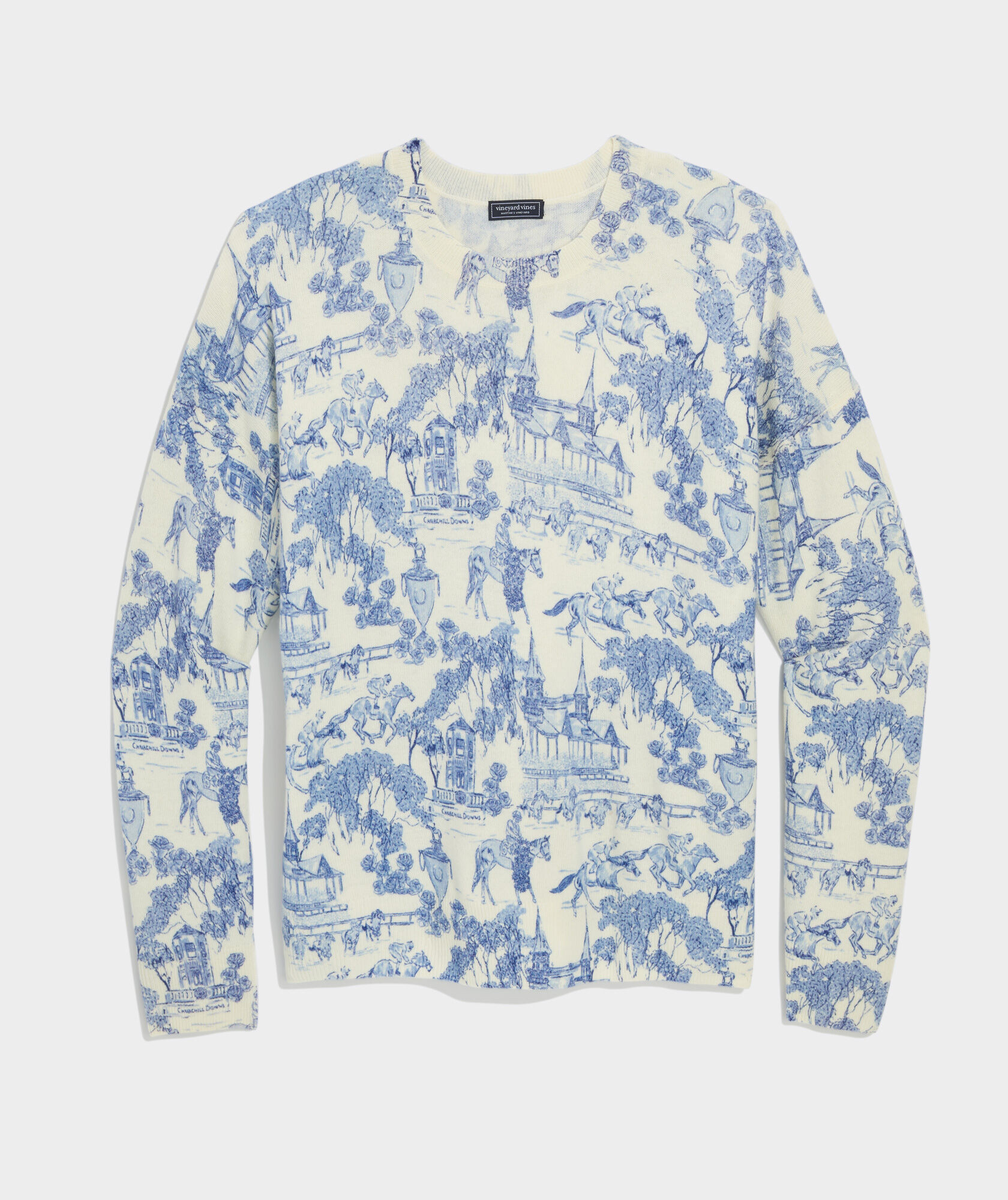 Kentucky Derby Women's Printed Wool Cashmere Sweater | vineyard vines