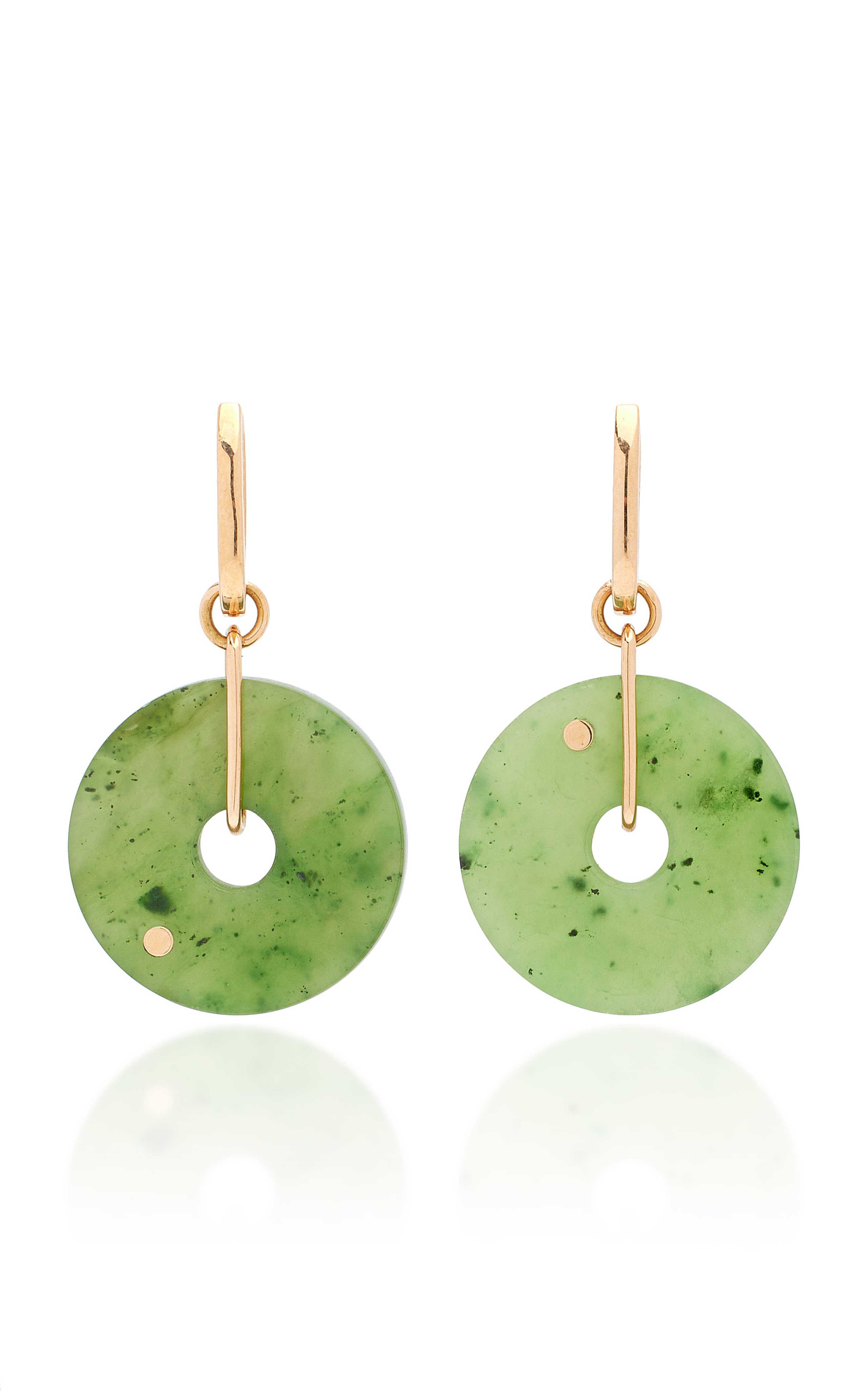 Donut 18K Rose Gold Jade Hoop Earrings | Moda Operandi (Global)