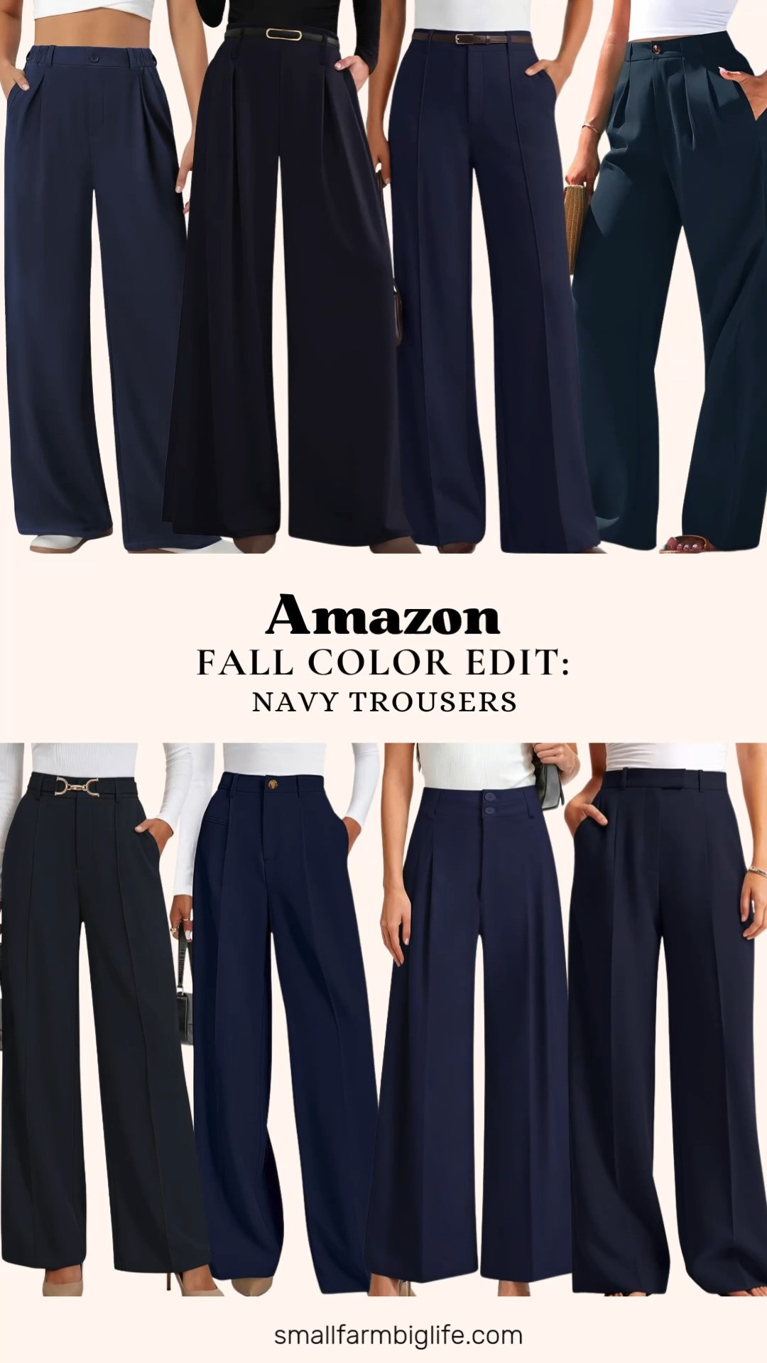 Navy trousers are the fall color edit staple you did not know you needed. This whole lineup is high waisted, wide leg, and flowy, perfect for business casual workwear or teacher outfits this season.

Pick your favorite from PRETTYGARDEN, LILLUSORY, ZESICA, COPYLEAF, KIRUNDO, or NIMIN, all with pockets, elastic or high waisted fits, and that professional palazzo silhouette that works for the office, interviews, or daily fall wear. Pair them with a simple top and you have an effortless, put together look in minutes.

#workoutfits #businesscasual #teacheroutfits #fallfashion #amazonfashion 

 #LTKootd #LTKOver40 #LTKWorkwear