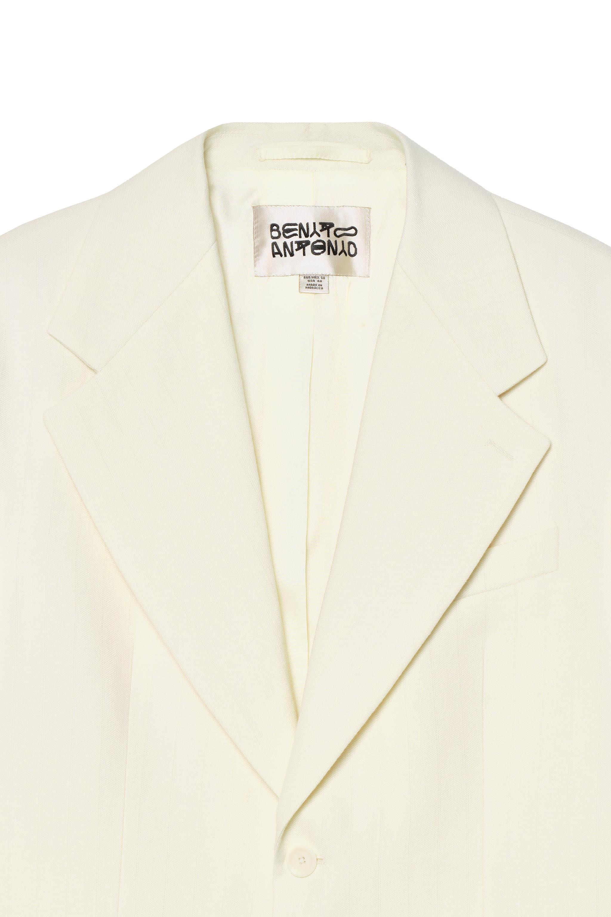 OVERSIZED FIT HERRINGBONE LINEN-WOOL SUIT BLAZER | Zara US