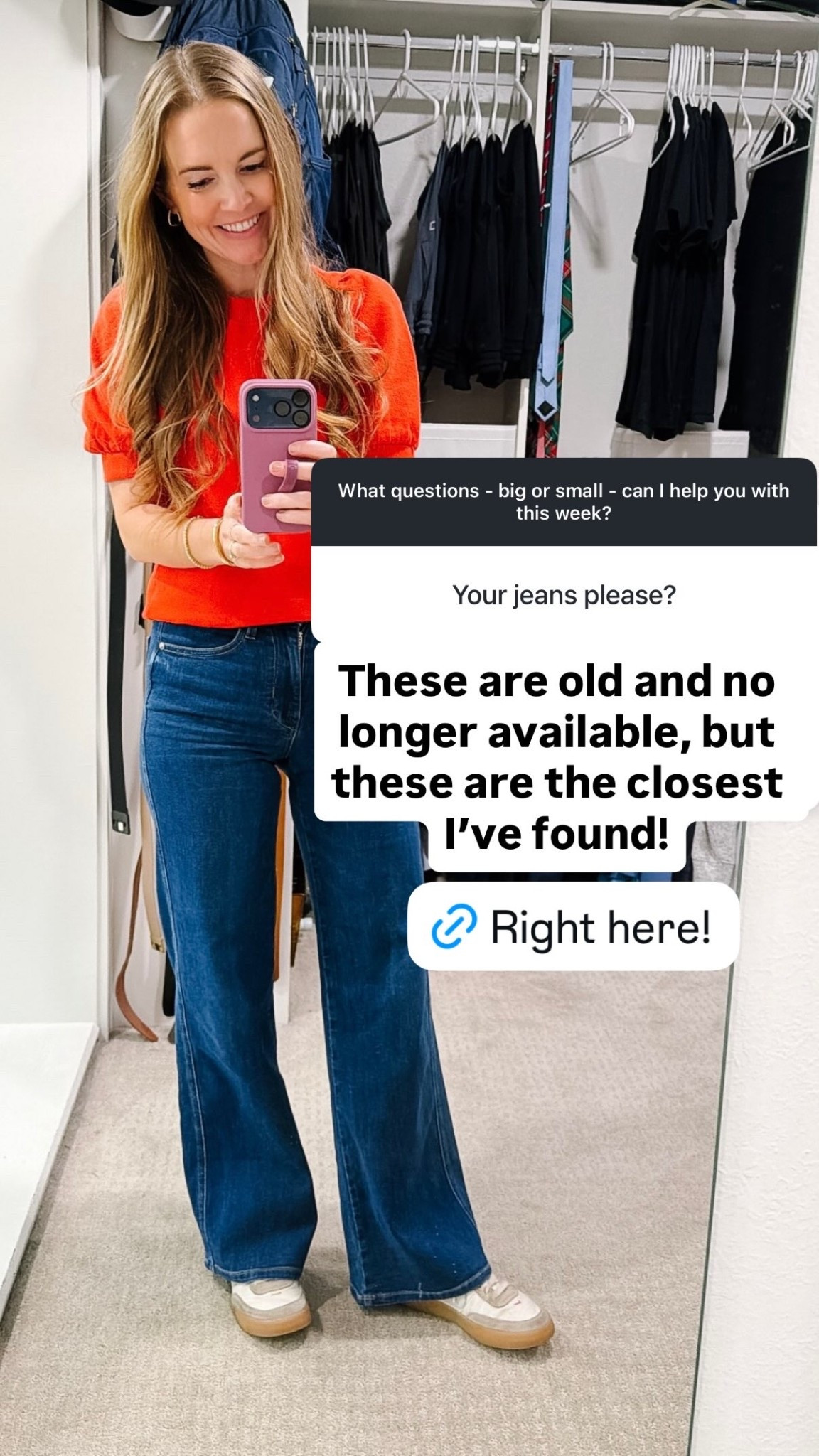 These jeans are old and no longer available, but these are the closest I’ve found!