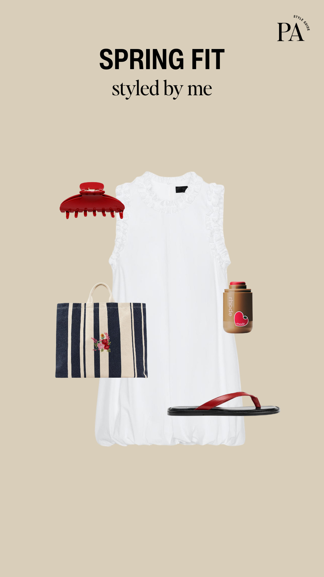 The easiest way to elevate a spring dress? Add red.♥️ 

 #LTKgrwm #LTKootd #LTKSeasonal