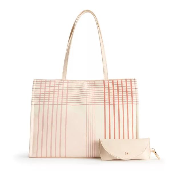 LC Lauren Conrad 2-Piece Market Tote Bag & Sunglass Case Set | Kohl's