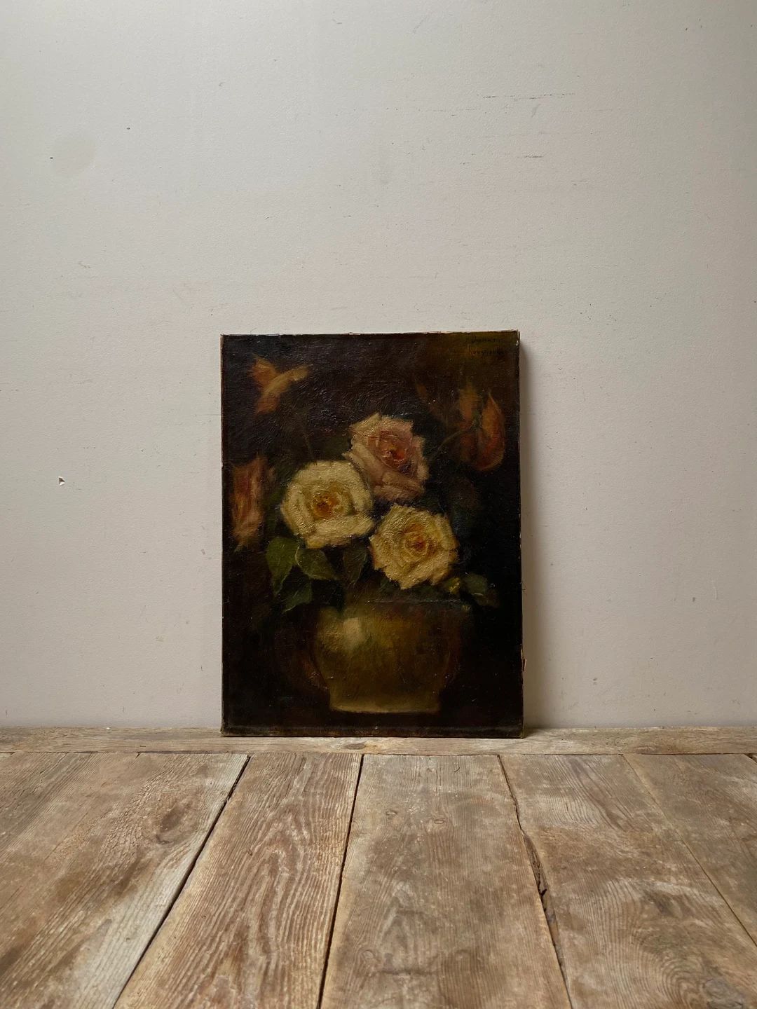 Antique roses oil painting, antique dark still life, Dutch oil painting, antique floral, antique ... | Etsy (US)