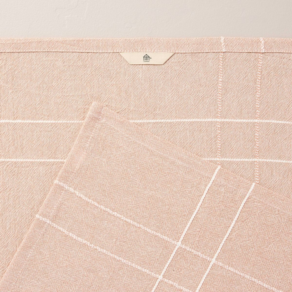 Plaid Flour Sack Kitchen Towel Blush/Cream - Hearth & Hand™ with Magnolia | Target