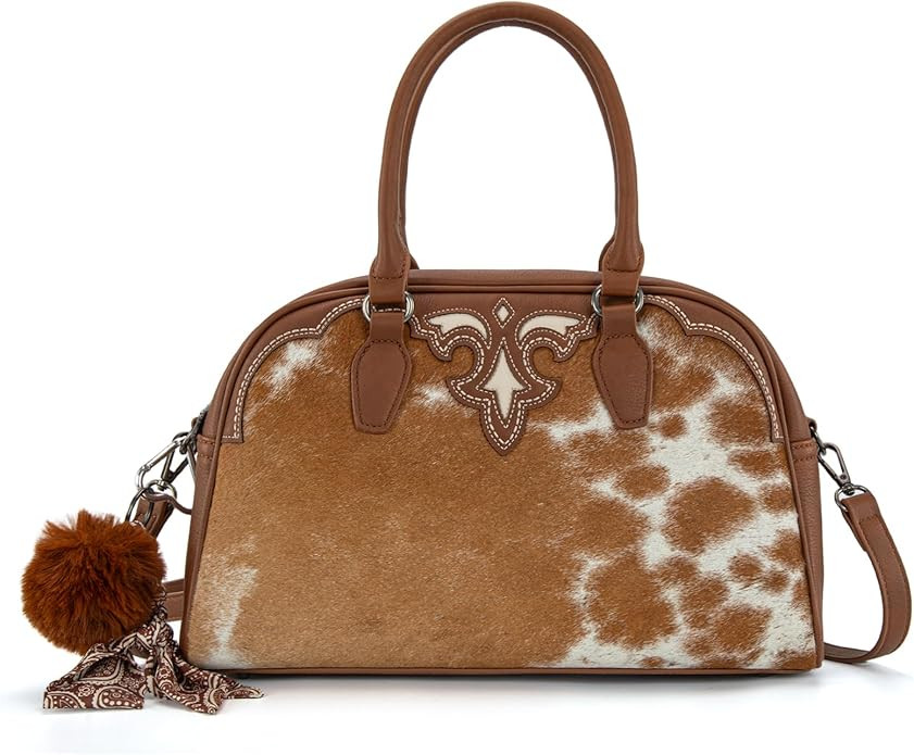 Trinity Ranch Mini Duffel Bag for Women Hair-on Cowhide Crossbody Bag | Amazon (US)
