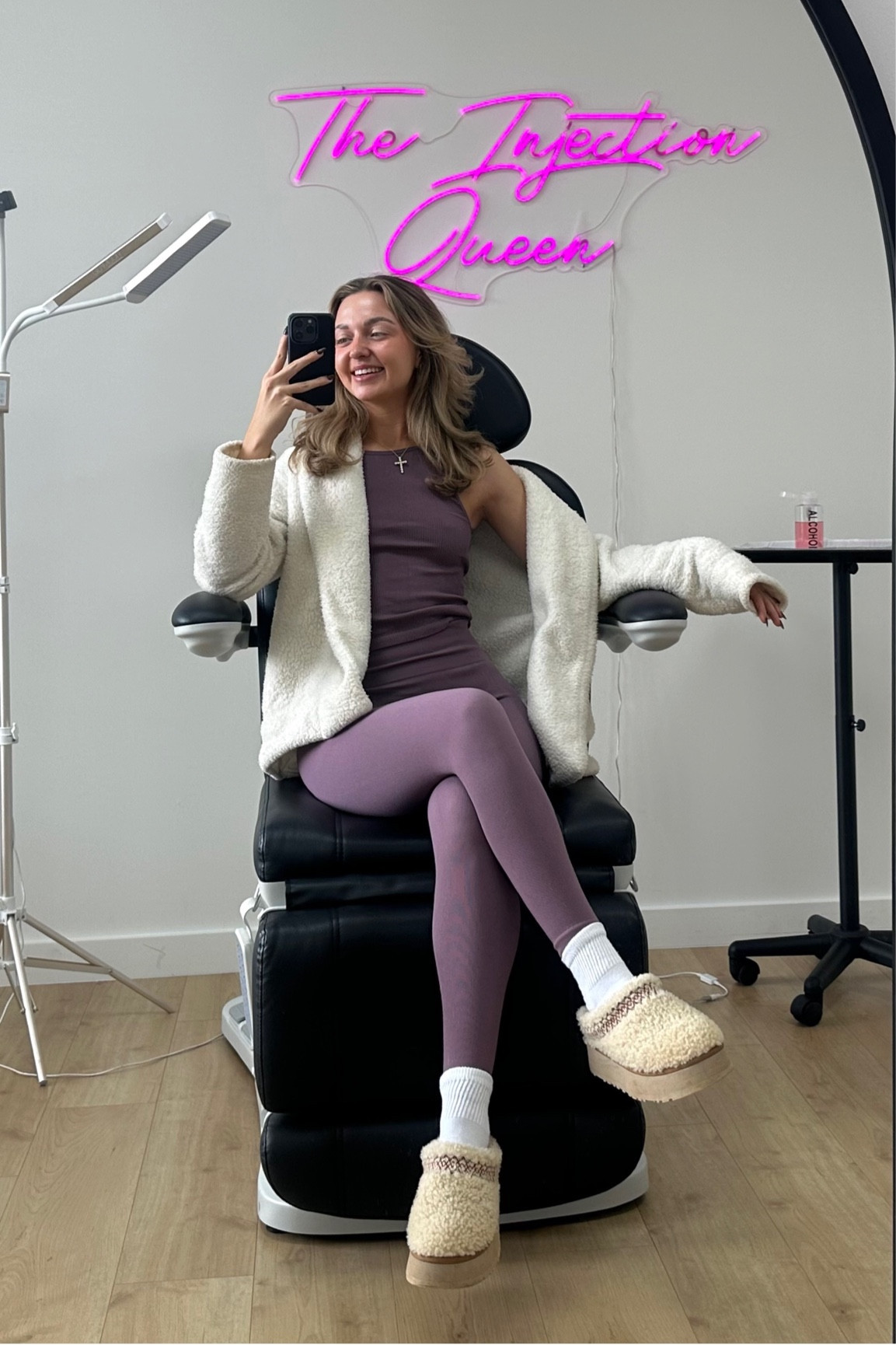 casual cozy fit in this purple workout set & white sherpa jacket💜 set is from Marshall’s, i couldn’t find it anywhere but the brand is called Hippie Rose. sherpa jacket was gifted from my mom - i linked a lot of similars in both though :) #casualfit #sherpa 

#LTKfitness #LTKSeasonal #LTKMostLoved