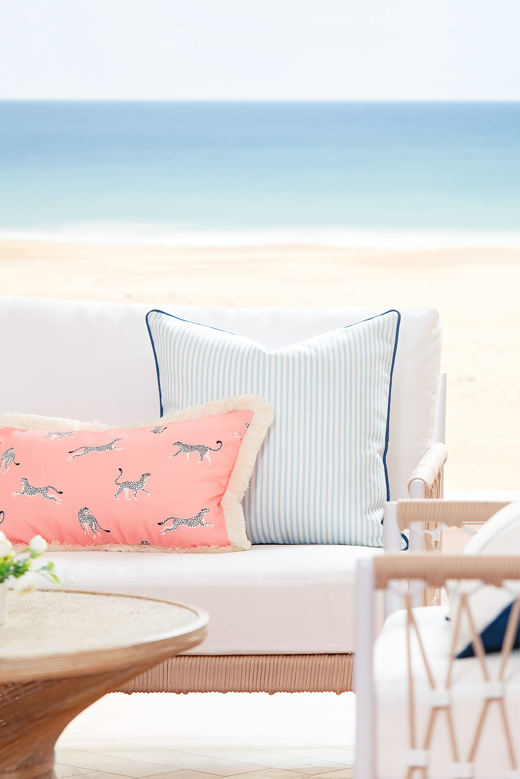 Hofdeco Premium Tropical Patio Indoor Outdoor Lumbar Pillow Cover Only, 12"x20" Water Resistant f... | Amazon (US)