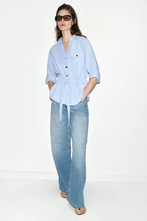 POPLIN SAFARI SHIRT | Zara US