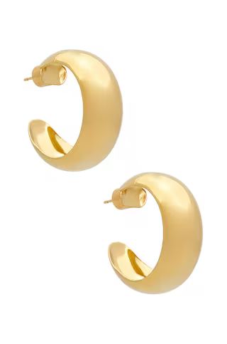 joolz by Martha Calvo Half Round Hoops in Gold from Revolve.com | Revolve Clothing (Global)