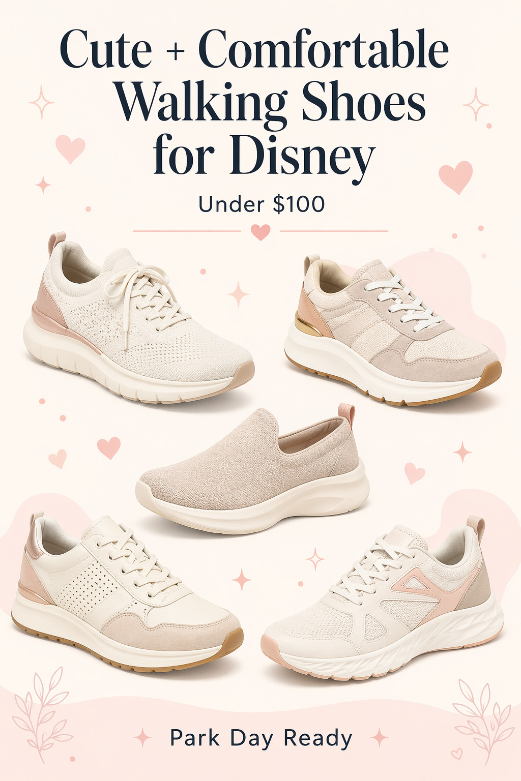 Sharing cute and comfortable walking shoes for Disney that are easy to wear for long park days, travel days, and all-day walking. These under $100 picks are supportive, practical, and still cute enough to wear with casual Disney outfits, shorts, leggings, and everyday vacation looks. 

 #LTKmomlife #LTKTravel