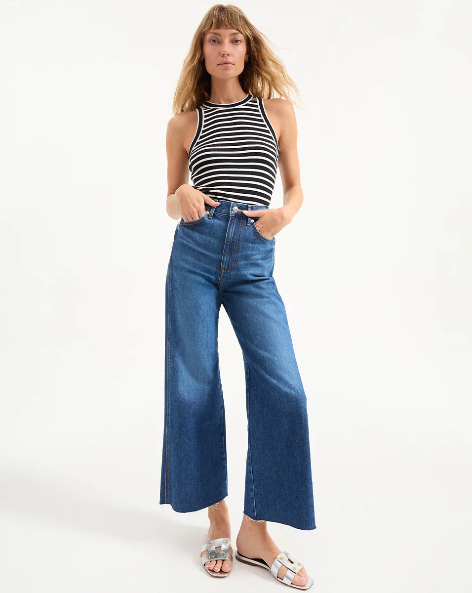 Taylor Cropped Wide-Leg Jean | Veronica Beard