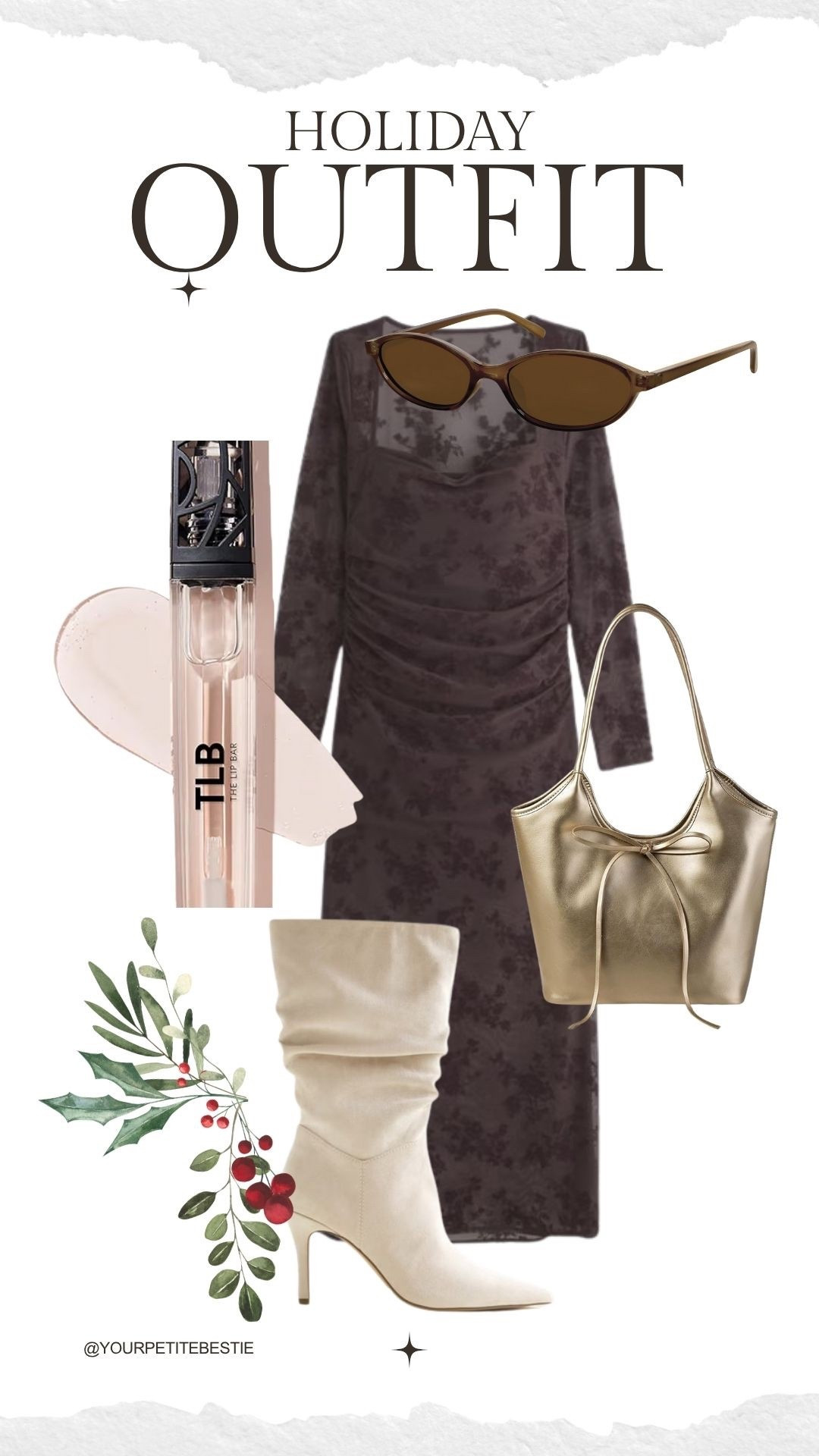 Holiday outfit that slays! 

Loving the brown option, so unique! Date night, holiday dinner. Love it!!!

#LTKFindsUnder50 #LTKPetite #LTKHoliday