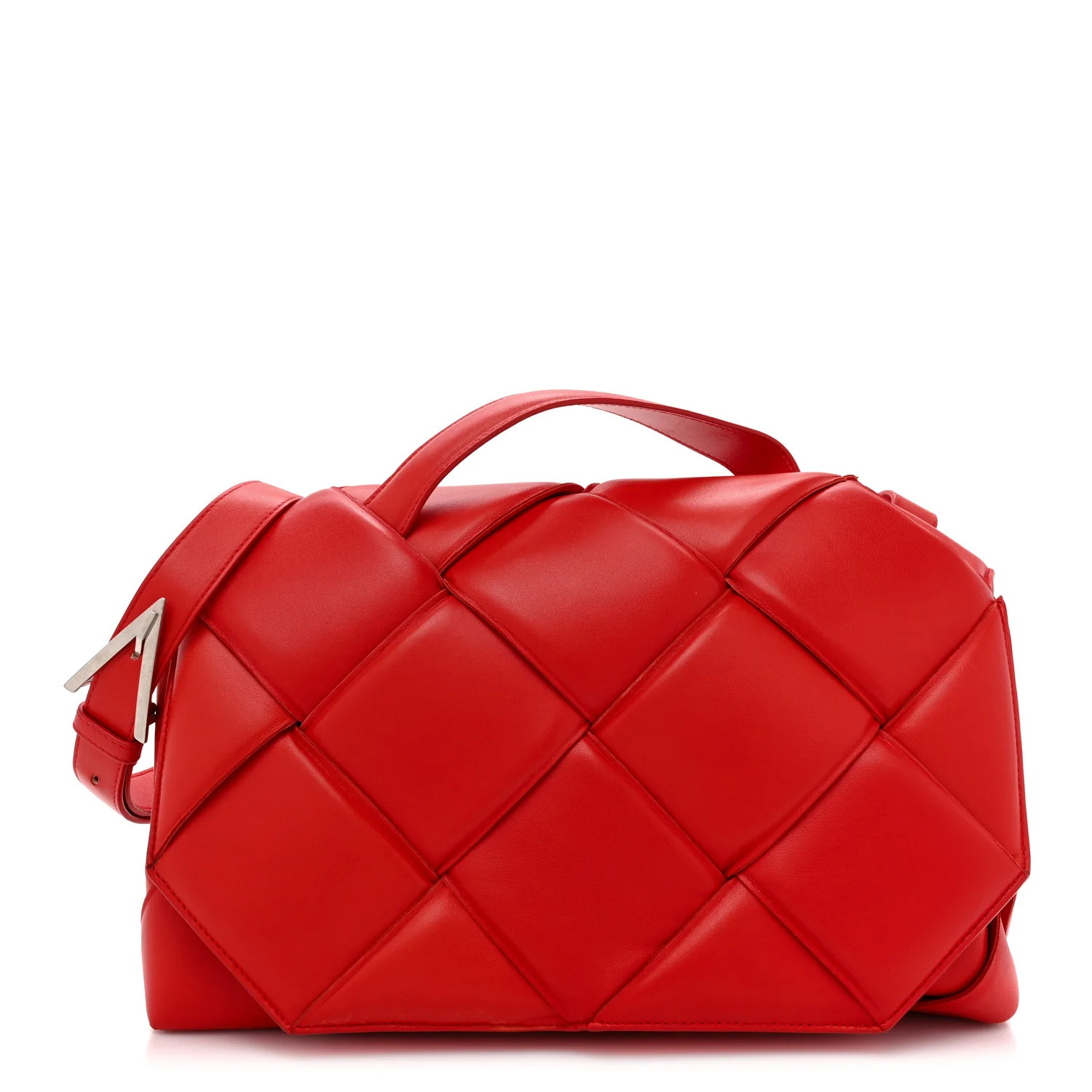 Nappa Intreccio Padded Top Handle Shoulder Bag Nail Polish | FASHIONPHILE (US)