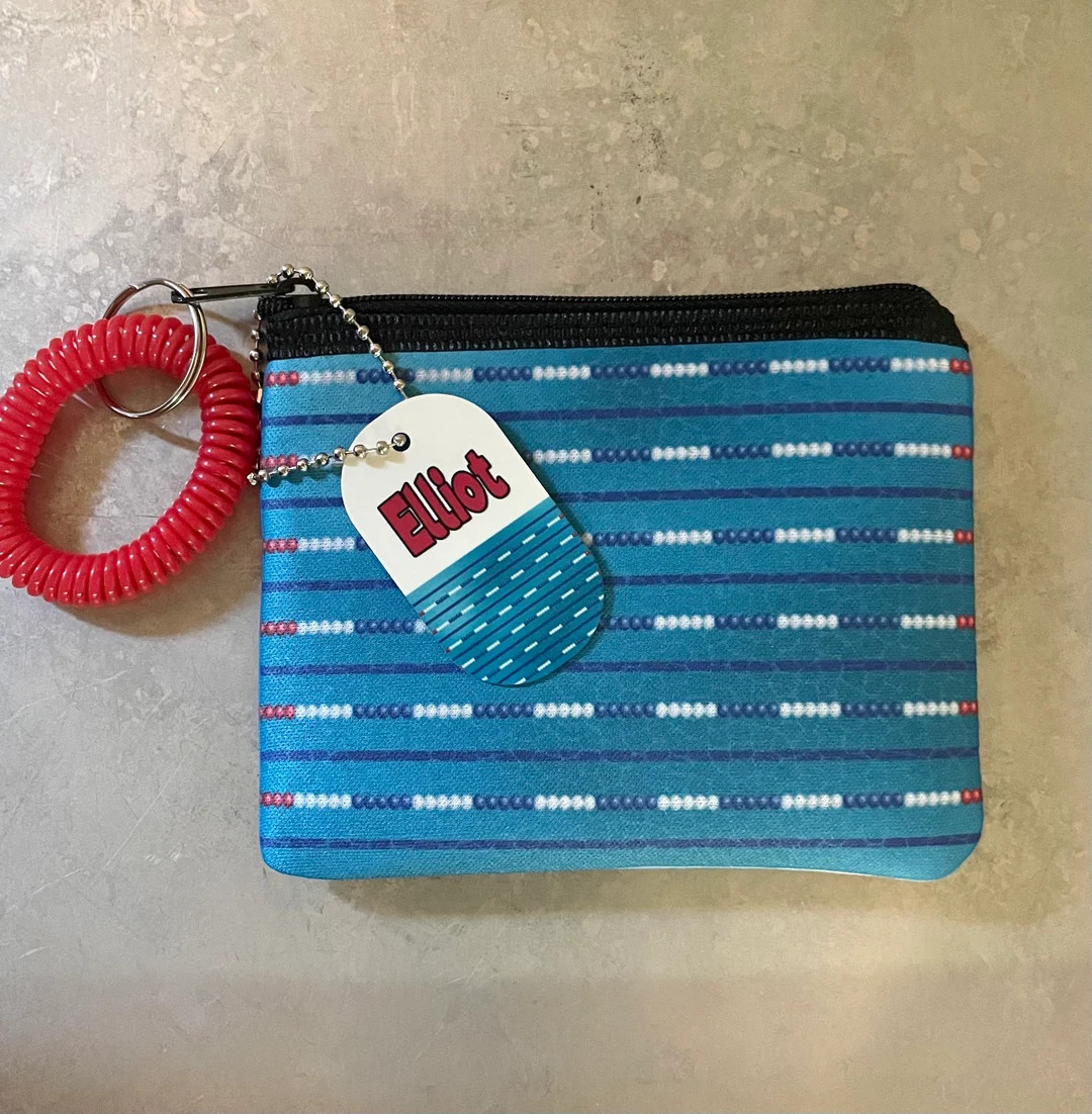 Swim Coin Purse, Id Holder, Keychain Swim Gift, Swimmer Gift, LANE LINE Swim Team Gift, Swim Coac... | Etsy (US)