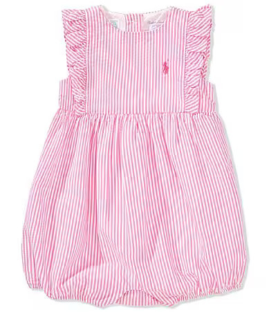 Ralph Lauren Baby Girls Striped Seersucker Bubble Romper - 24 Months | Dillard's