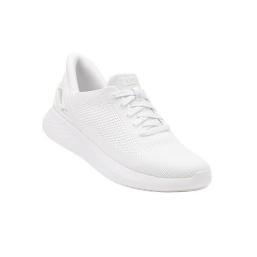Kizik Slip On Sneakers: Athens - Comfortable All-Day Wear, Hands Free Convenience, Breathable Knit Top, Mens & Womens Walking Shoes with Arch Support - White Wide M6 / W7.5 | Amazon (US)
