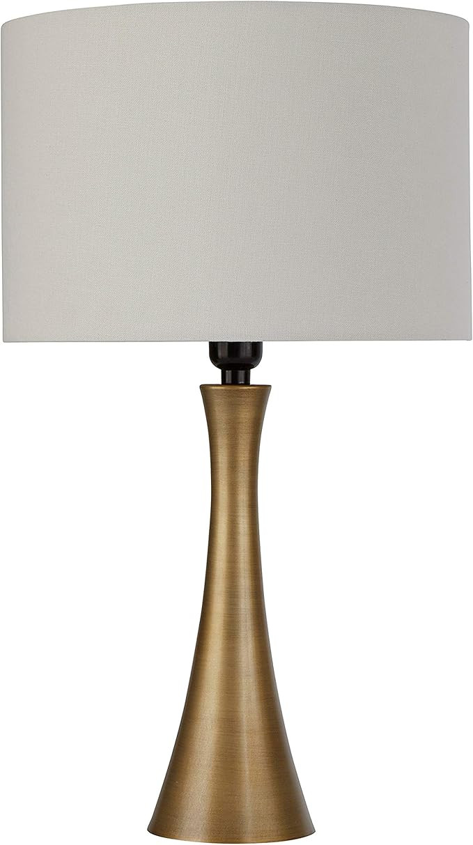 Amazon Brand – Rivet Mid-Century Modern Needle Sloped Table Desk Lamp with Light Bulb and White... | Amazon (US)