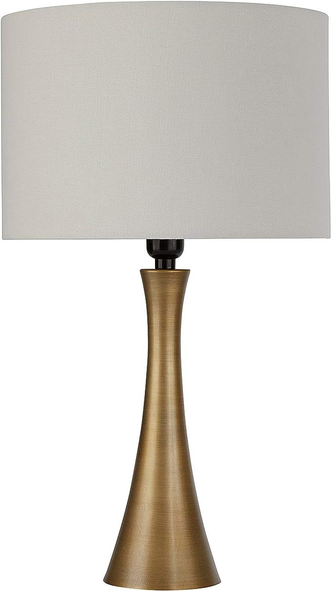 Amazon Brand – Rivet Mid-Century Modern Needle Sloped Table Desk Lamp with Light Bulb and White... | Amazon (US)