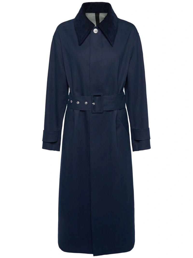 Belted mac cotton canvas trench coat | Luisaviaroma