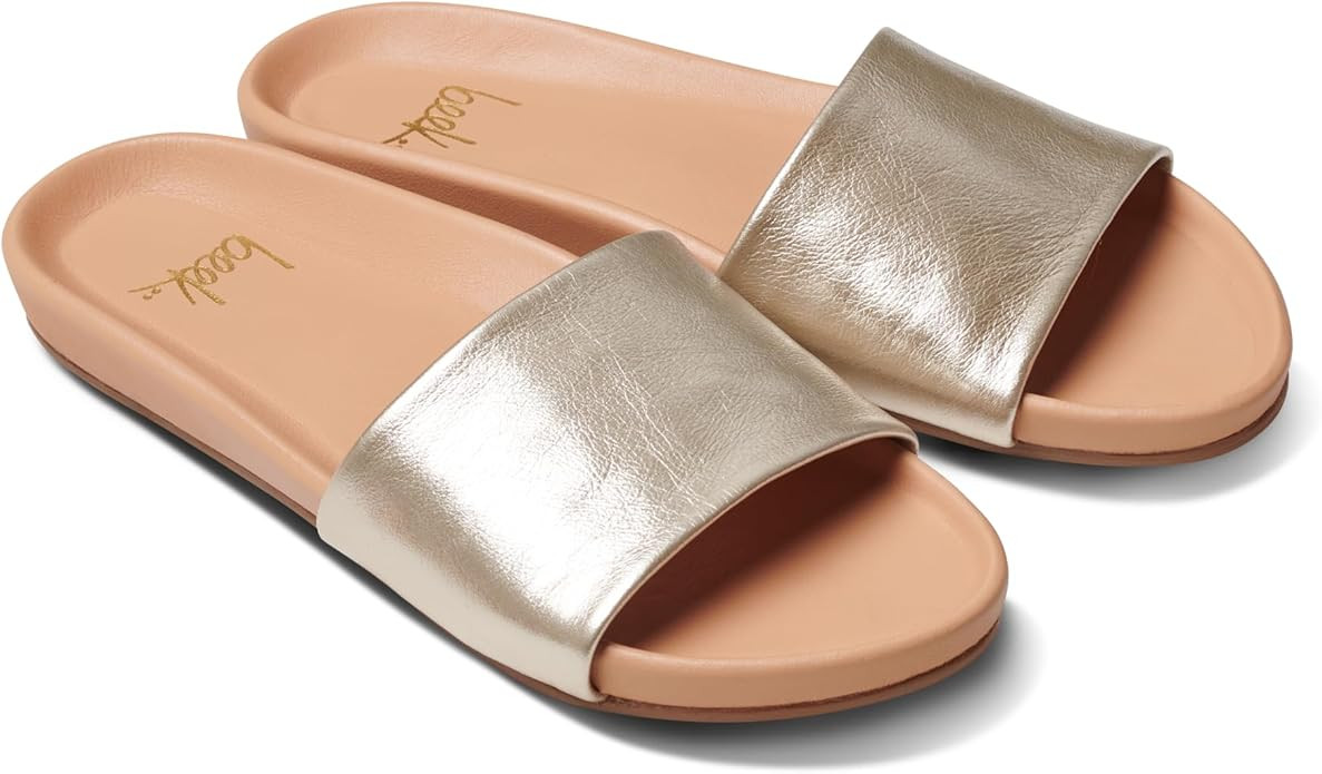 BEEK Gallito Leather Slide Sandal for Women, Slip-On Design, Features Leather-Wrapped Memory Foam... | Amazon (US)