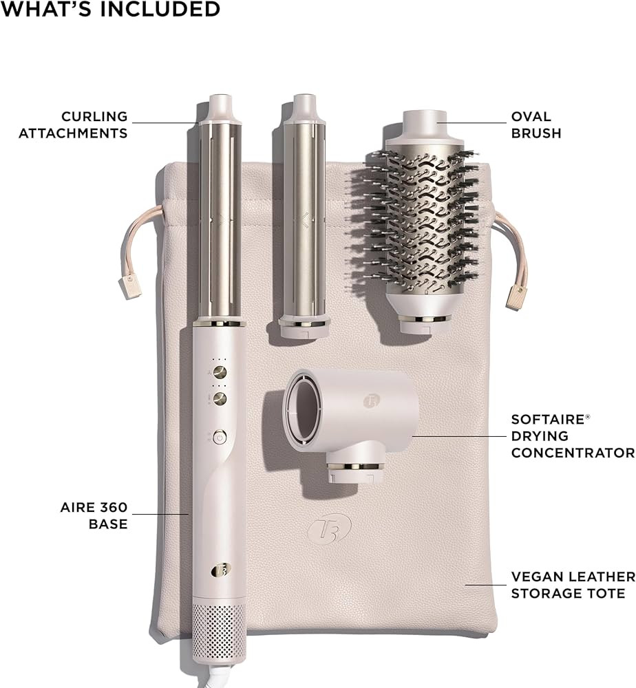 T3 Aire 360 Multi-Styler & Blowout System with Luxe Carrying Case, Rapid Drying Hair Dryer, Ceram... | Amazon (US)