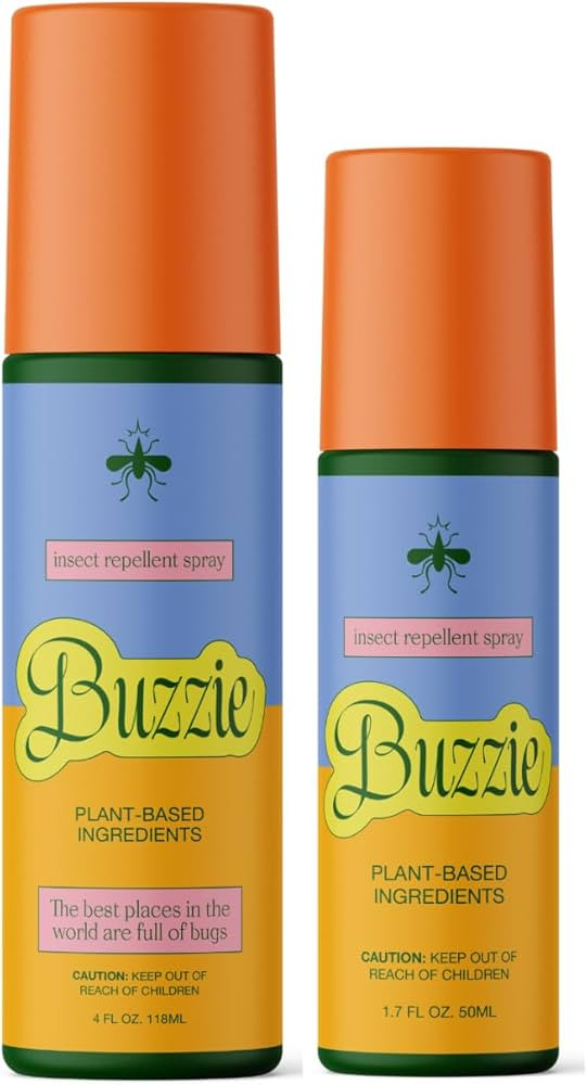 Buzzie Bug Spray for Kids & Family - Plant and Essential Oil-Based Mosquito Spray, 3Hr Protection... | Amazon (US)