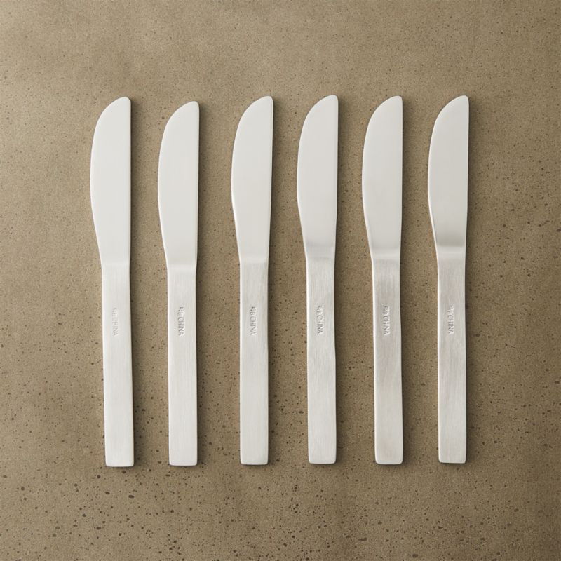 Set of 6 Mini Stainless Steel Cocktail Spreaders + Reviews | CB2 | CB2