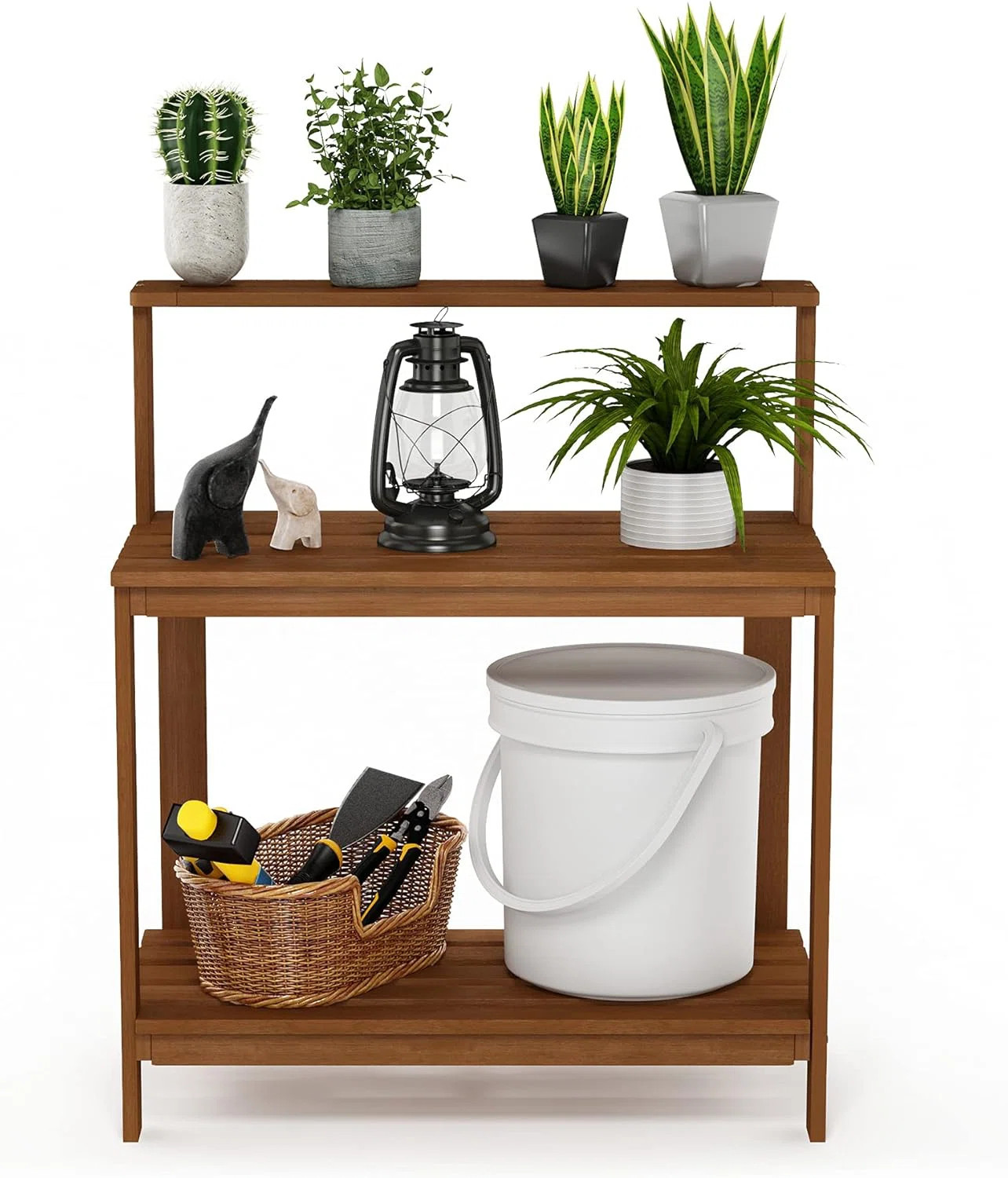 Loon Peak® Ermont Hardwood Dark Red Meranti Potting Bench & Reviews | Wayfair | Wayfair North America