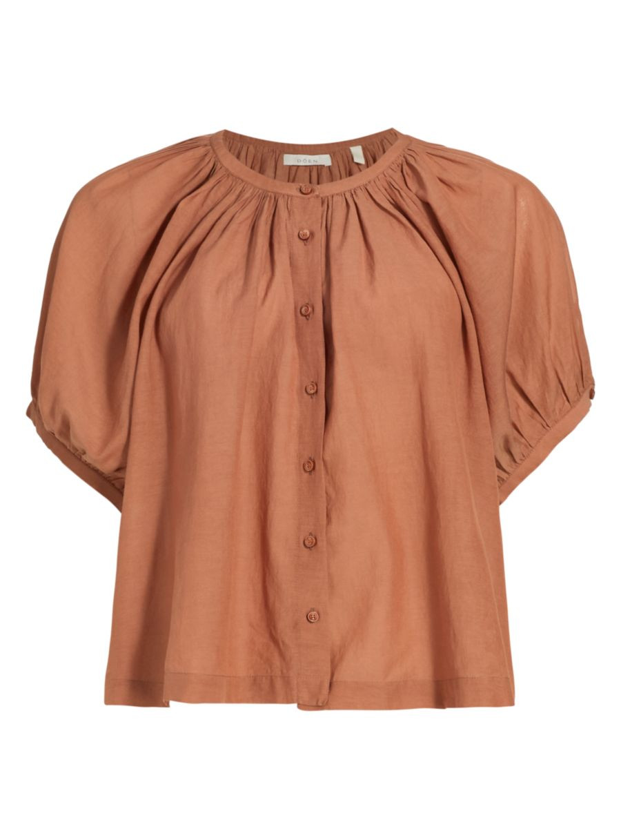 June Puff-Sleeve Top | Saks Fifth Avenue