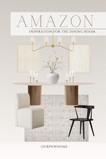 Amazon dining room inspiration!

Fluted dining table, oval dining table, neutral dining table, ribbed dining table, upholstered dining chair, black dining chair, modern dining room, abstract wall art, geometric wall art, area rug, chandelier, lighting fixture, gold candlesticks, hurricane candlesticks, brass candle holders, white vase, cherry blossom stems, faux floral, faux flowers, faux greenery, home decor, Amazon home

#LTKStyleTip #LTKHome #LTKSeasonal