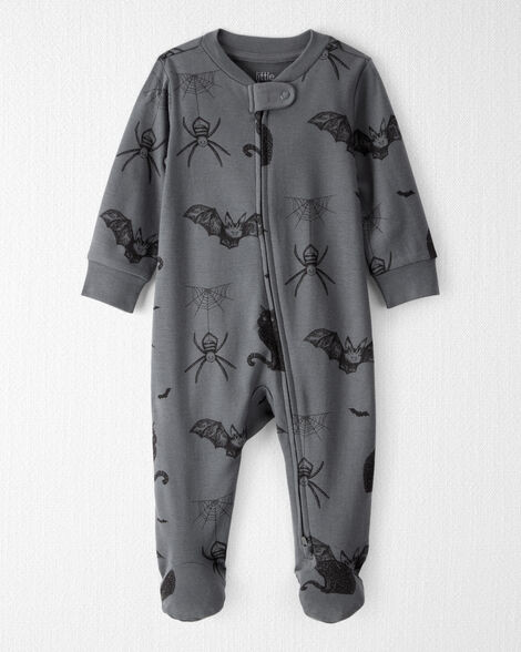 Baby Organic Cotton Sleep & Play Pajamas in Spooky Creatures Print | Carter's Inc