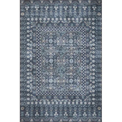 Rifle Paper Co. x Loloi Maison Rosette Blue Rug | Wayfair North America