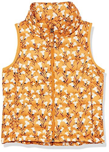 Amazon Essentials Toddler Girls' Lightweight Water-Resistant Packable Puffer Vest, Apricot Orange Floral, 4T | Amazon (US)
