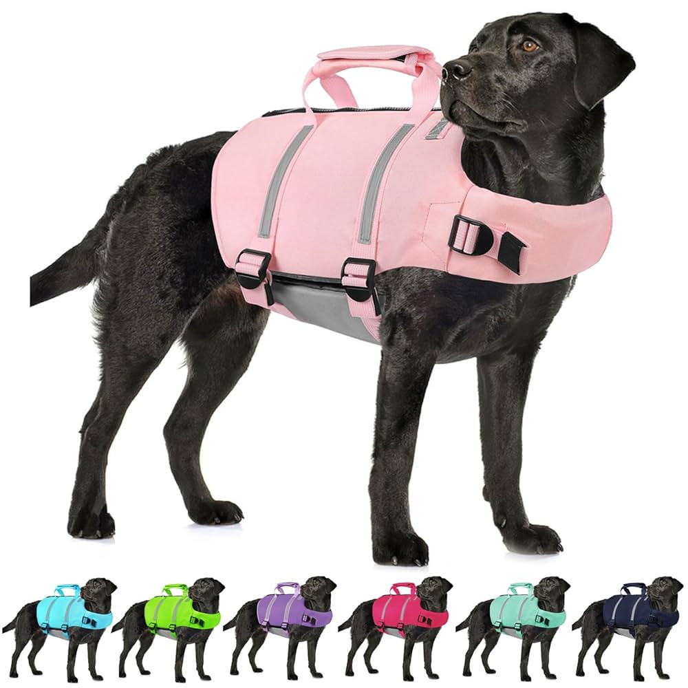 AOFITEE Dog Life Jacket High Flotation, Dog Life Vest for Swimming, Reflective Small Dogs Swimsui... | Amazon (US)