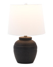 Textured Ceramic Pot Lamp | Furniture & Lighting | Marshalls | Marshalls