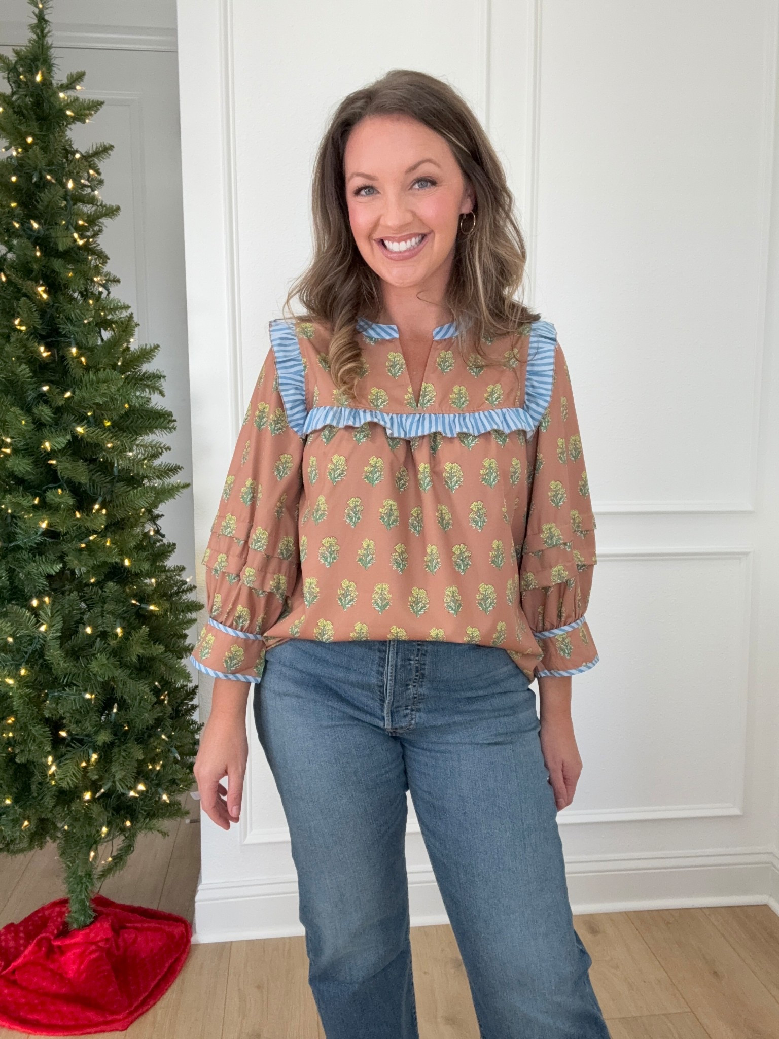 Fall floral blouse is super cute and comfortable. Perfect for a casual fall day, work, church or Thanksgiving! Loving the flowy fit and the puff sleeves. I am 5’5” size 8/10 wearing M in top and size 30 jeans! #amazonfashion #blousestyle #floralblouses #fashionfinds #thanksgivingoutfit #falltop #womensStyle

#LTKSeasonal #LTKHoliday #LTKFindsUnder50