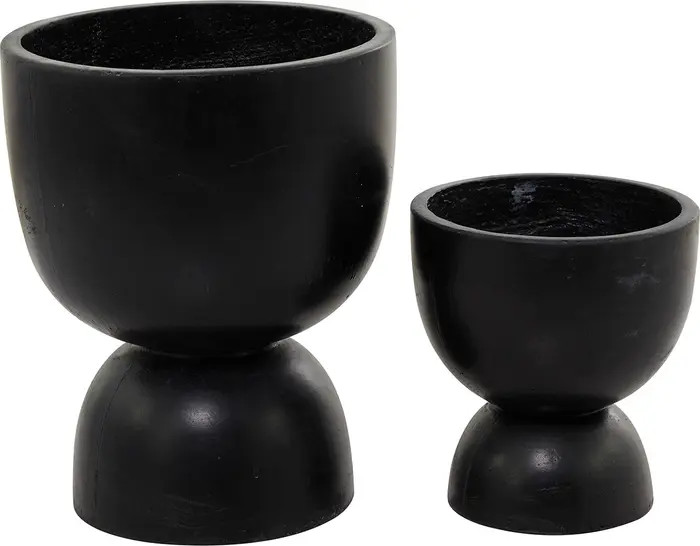 Novogratz Black Magnesium Oxide Modern Planter - Set of 2 | Nordstromrack | Nordstrom Rack