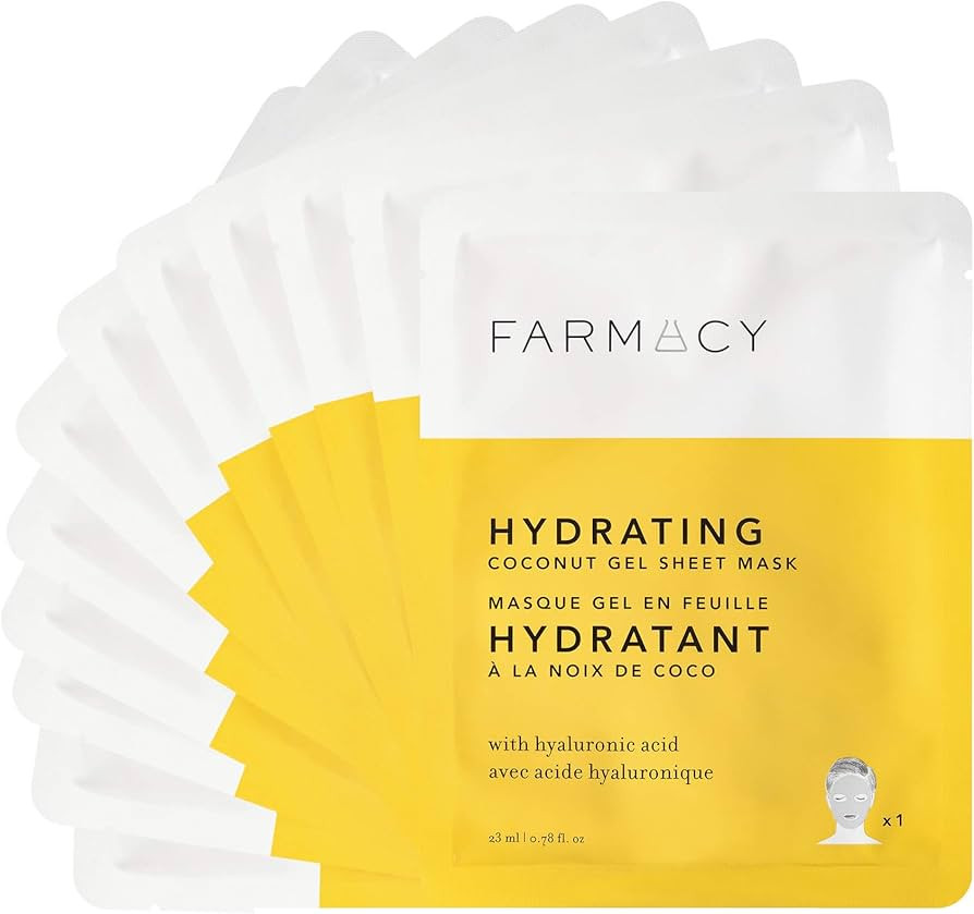 Farmacy Coconut Gel Sheet Masks - Moisturizing Skin Care Face Mask - 12 Pack | Amazon (US)