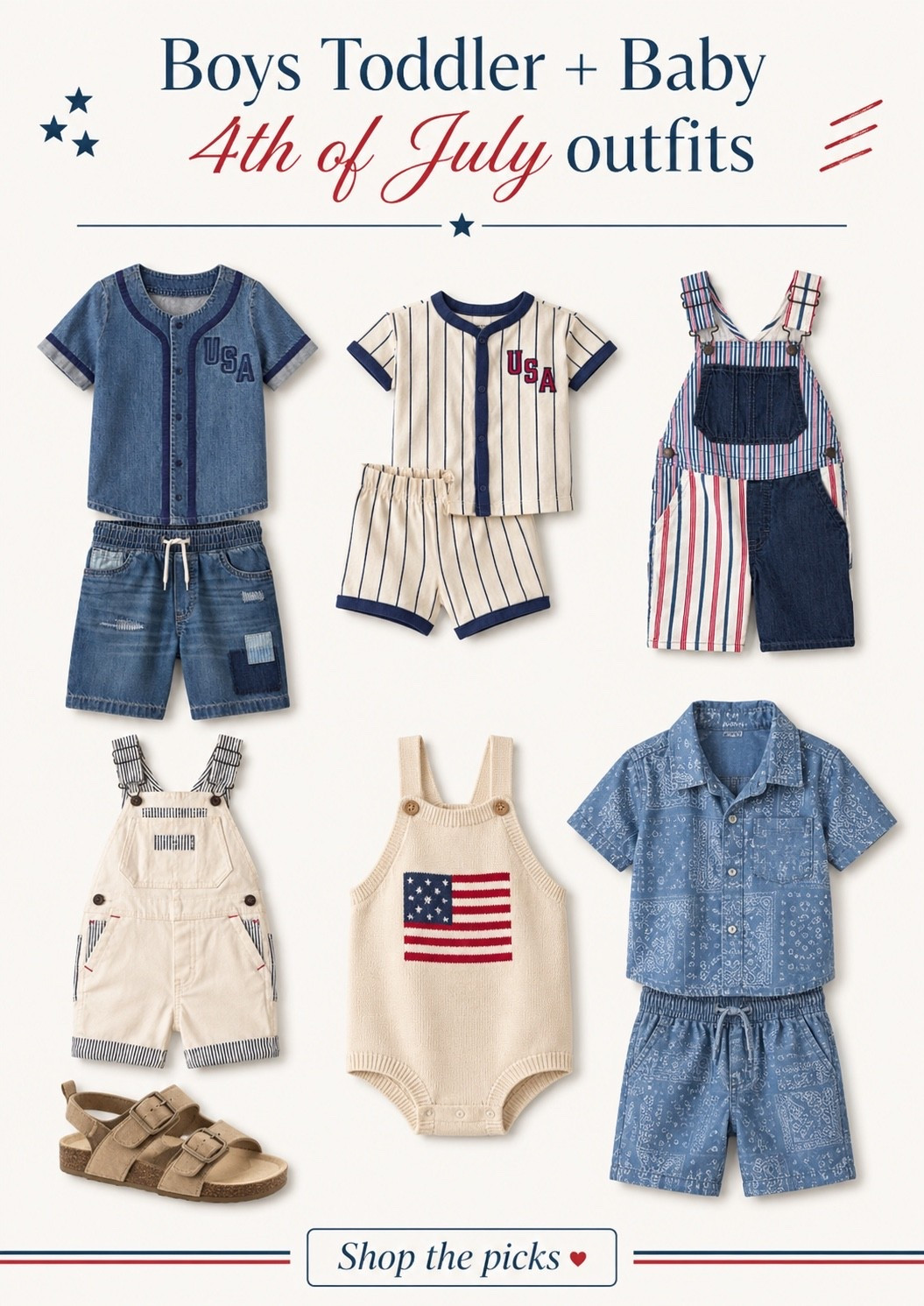 Carter’s has the cutest baby boy and toddler boy 4th of July outfits, and they’re up to 60% off right now. Think denim sets, patriotic rompers, little overalls, sandals, and easy red, white, and blue looks for BBQs, fireworks, parades, and family photos. I rounded up my favorite finds to make holiday outfit shopping quick and cute. Affiliate links included, which means I may earn a small commission if you shop through my links.

#CartersFinds #BabyBoyOutfits #ToddlerBoyStyle #FourthOfJulyOutfits #MomFinds

#LTKSeasonal #LTKBaby #LTKKids