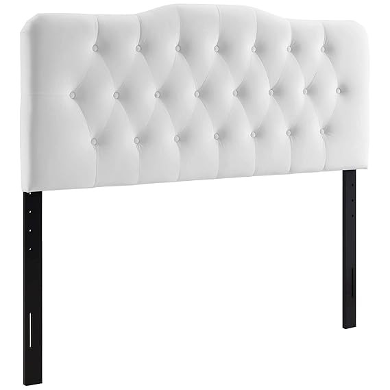 Modway MOD-6127-WHI Annabel King Diamond Tufted Performance Velvet Headboard, White | Amazon (US)