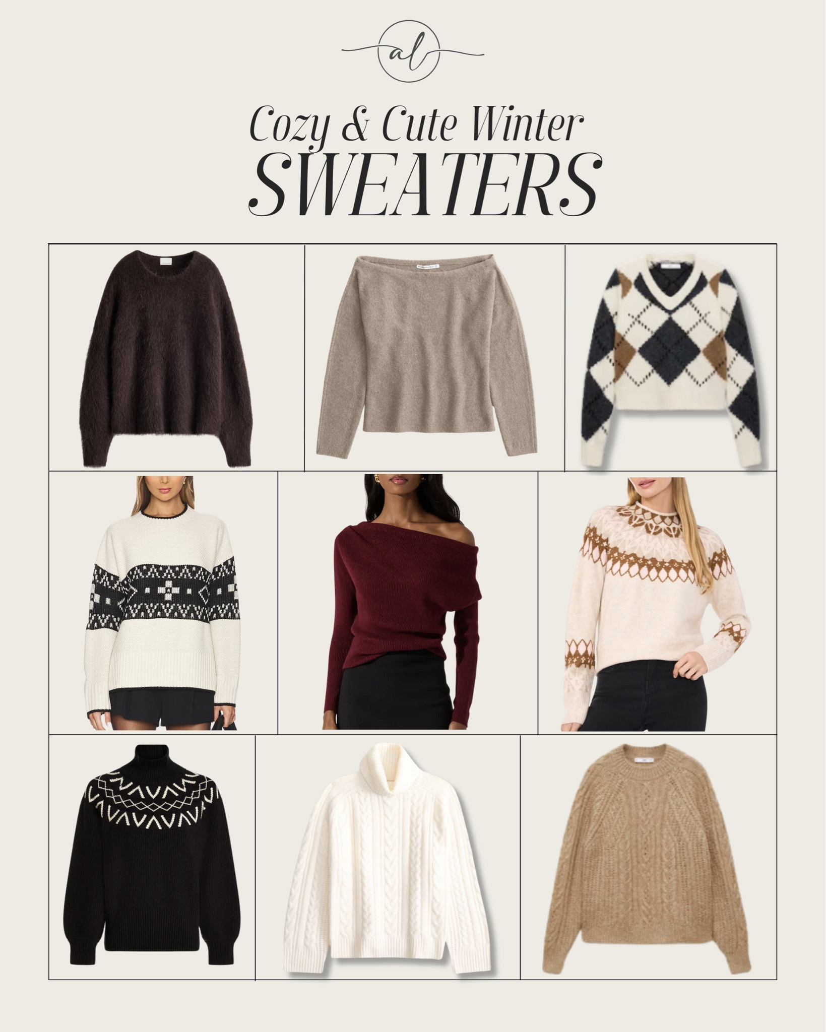 Cozy and cute winter sweaters. 

#LTKStyleTip #LTKU #LTKSeasonal