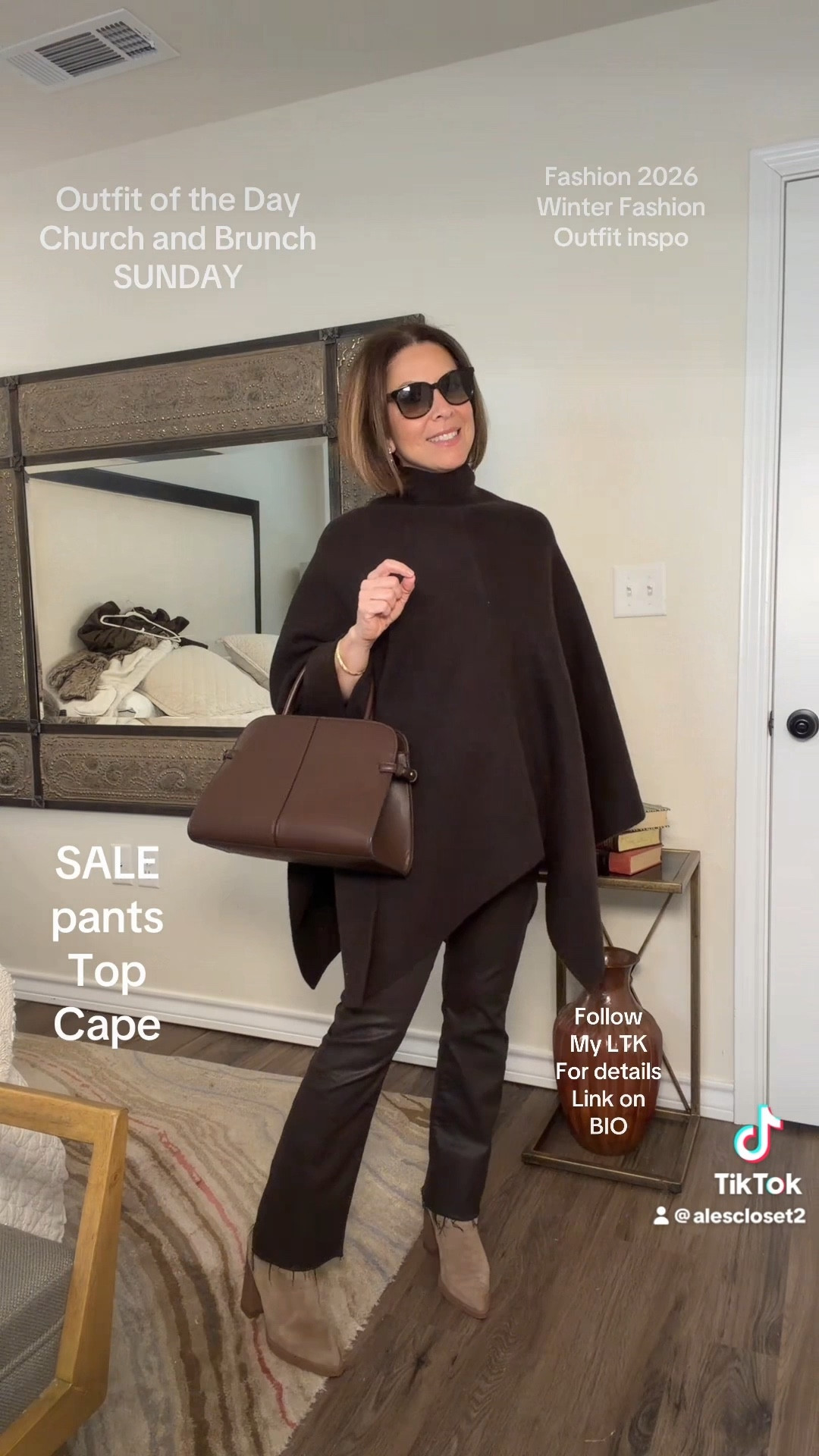 Monochrome magic 🤎
These are the pieces I truly wear on repeat. Coated pants that instantly elevate, a cozy sweater (on sale!), and this beautiful knit cape from Zara — no gatekeeping here and yes, it’s on sale. I love how a head-to-toe neutral outfit feels chic, timeless, and effortlessly elevated — perfect for church, brunch, or an everyday polished moment.
I can’t link Zara, but I’m sharing similar knit capes, plus my go-to boots I always reach for.
Thank you so much for stopping by 🤍
Links below for all the details.
Wearing 00 on pants and xs on the top

#NoGateKeeping
#MonochromeStyle
#NeutralOutfit
#WinterOutfitInspo
#ChicAndComfortable
#ClassicStyle
#ElevatedBasics
#EverydayChic
#LTKFinds



#LTKOver40 #LTKSeasonal