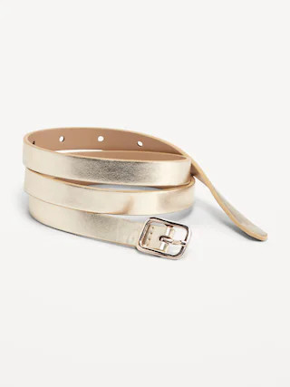 Skinny Metallic Belt For Women (0.75 Inches) | Old Navy (US)