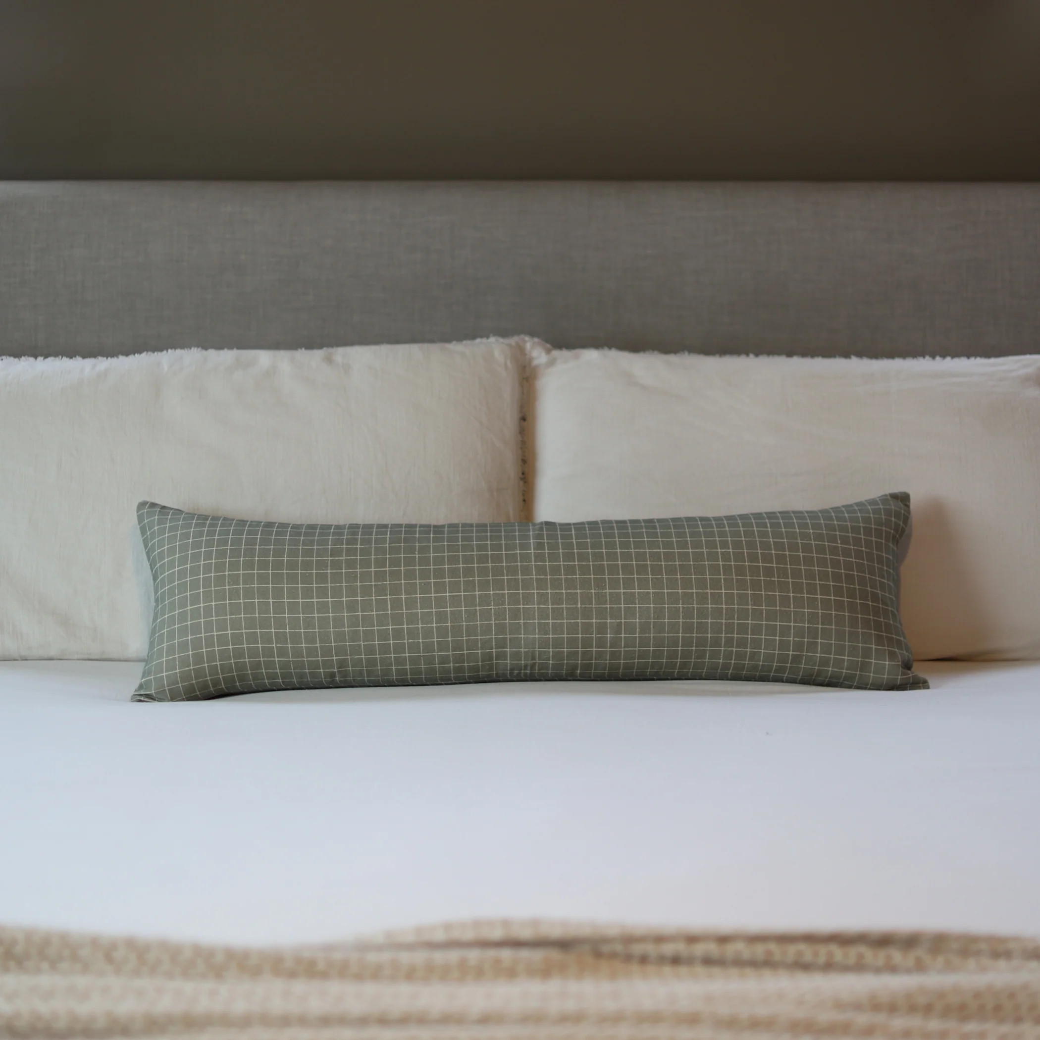 Wells Grid - Lumbar - 12x20" | 12x40 - Lumbar Pillow Cover | Woven Nook